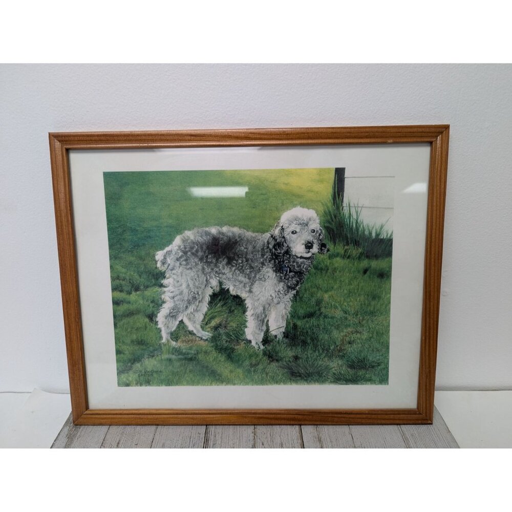 Jane McClure Jane's Prints Sheep Dog Farm Country Wood Framed Print